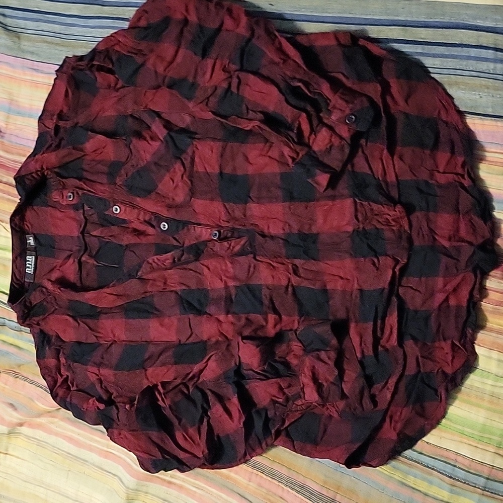 Plaid Shirt - Red and Black
